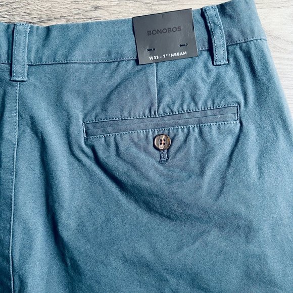 NWT Bonobos, Stretch Washed Chino Short 2.0, After Midnights (Blue), 33" - Picture 10 of 10